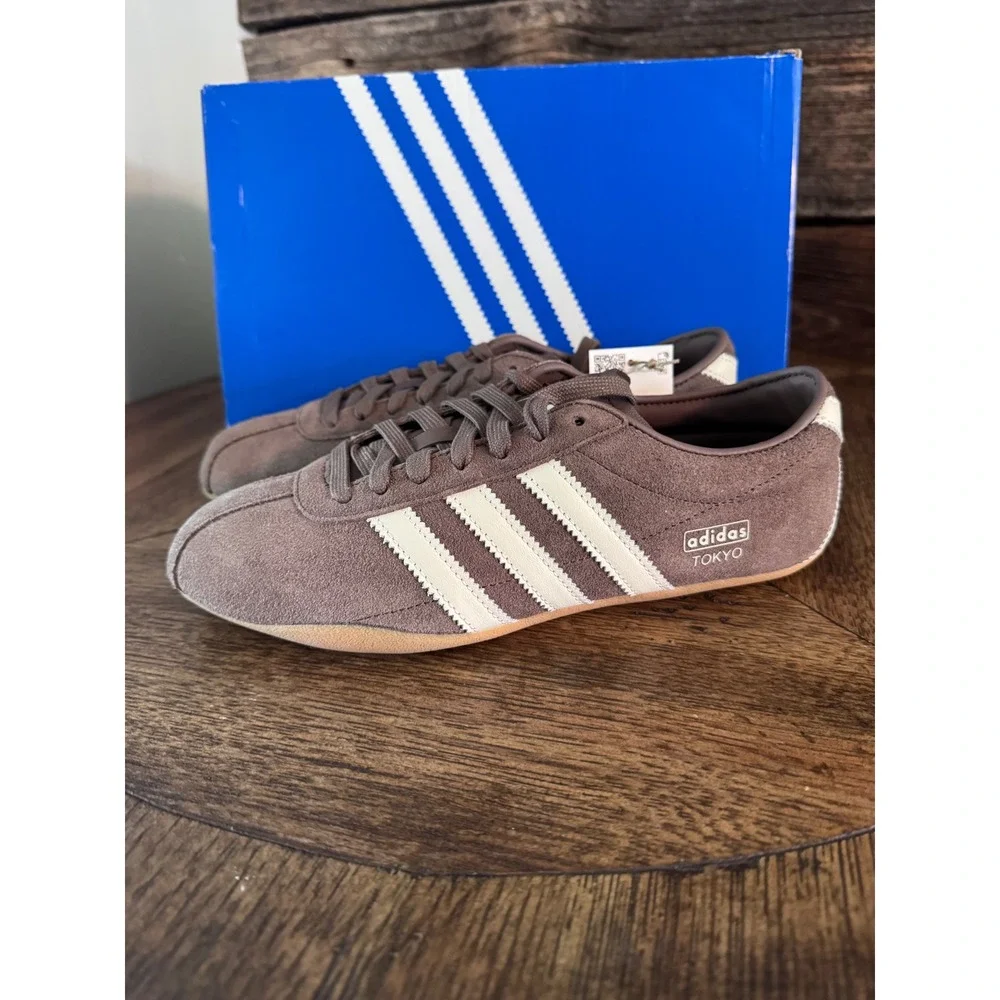 Adidas Tokyo W Earth Strata Off White Brown Suede Gum KI3584 Womens 8.5